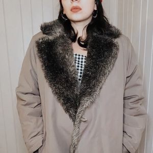 London Fog Faux fur coat